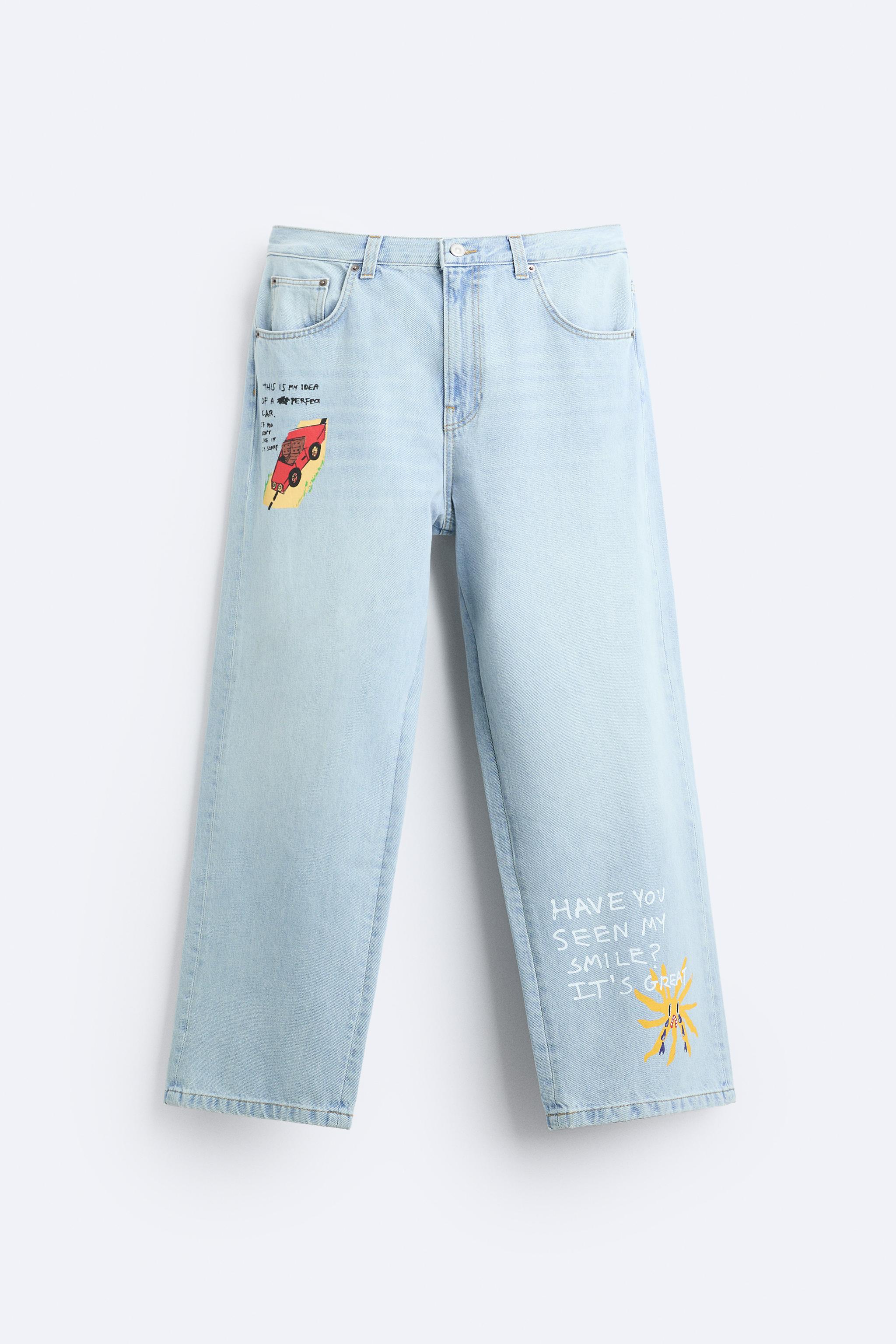 GRAPHIC PRINT JEANS X PEPO MORENO - Light blue | ZARA 