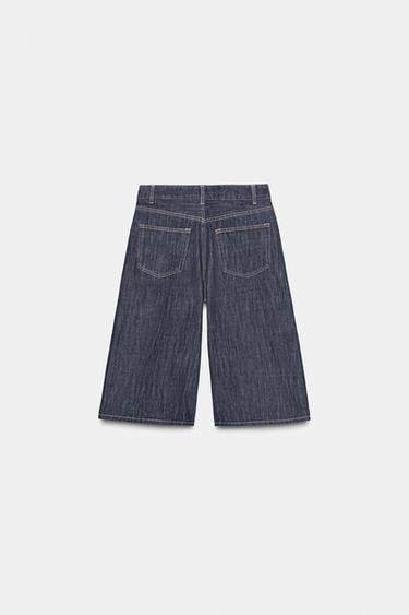 SHORT EN JEAN TRF TAILLE MI-HAUTE - Indigo foncé de Zara - Image 6