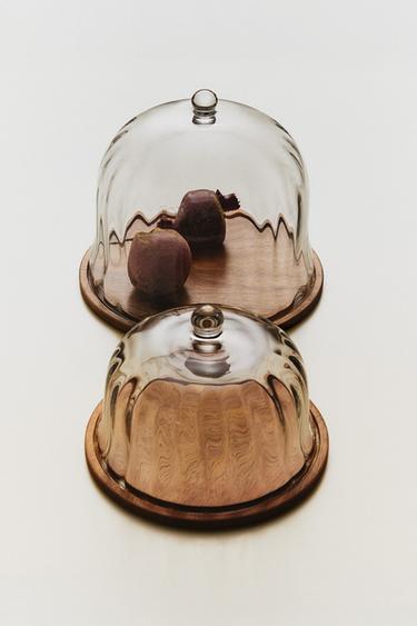 PRÉSENTOIR À GÂTEAU BOIS CLOCHE VERRE - Marron de Zara - Image 5