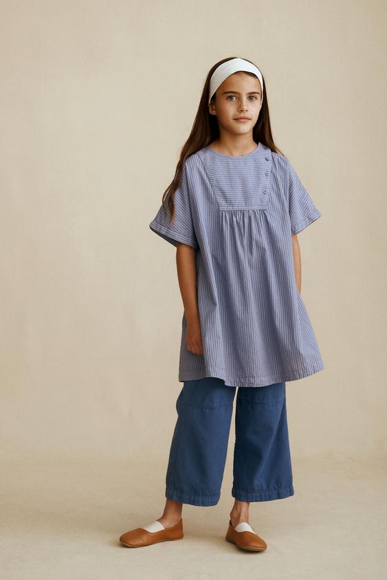 ROBE À RAYURES CREATED BY CARAMEL LONDON X ZARA - Bleuté de Zara - Image 4