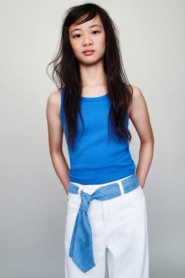 JEAN BARREL BAS REVERS - Blanc de Zara