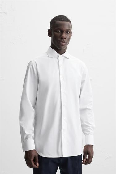 REGULAR FIT CUFFLINK SHIRT - White by Zara