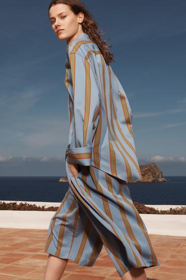 LIMITED EDITION STRIPED SHIRT - Blue / Green by Zara