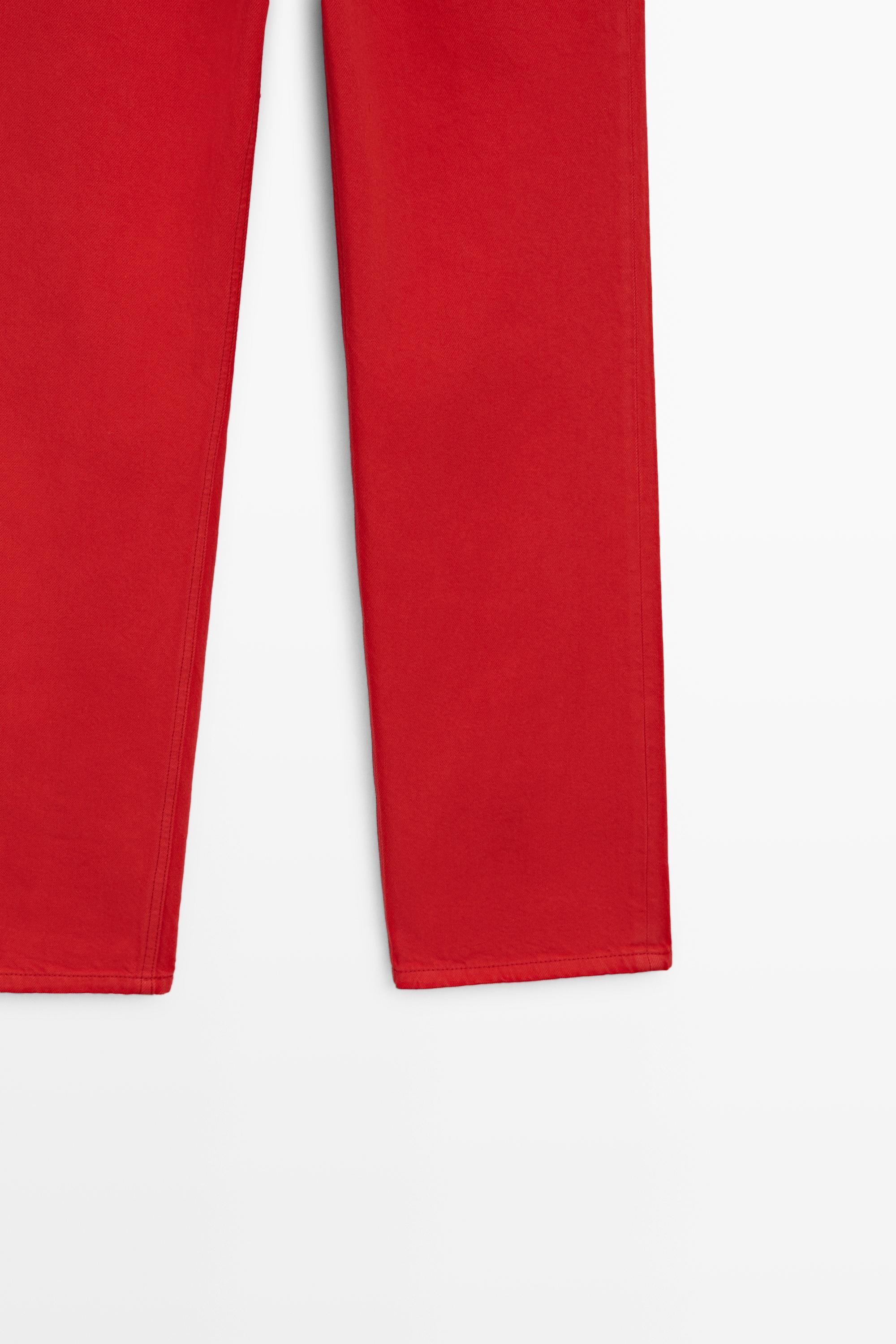 Straight-leg high-waist jeans