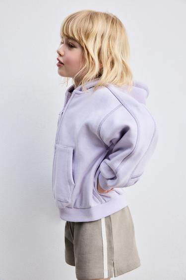 Zara BASIC HOODED JACKET - Mauve
