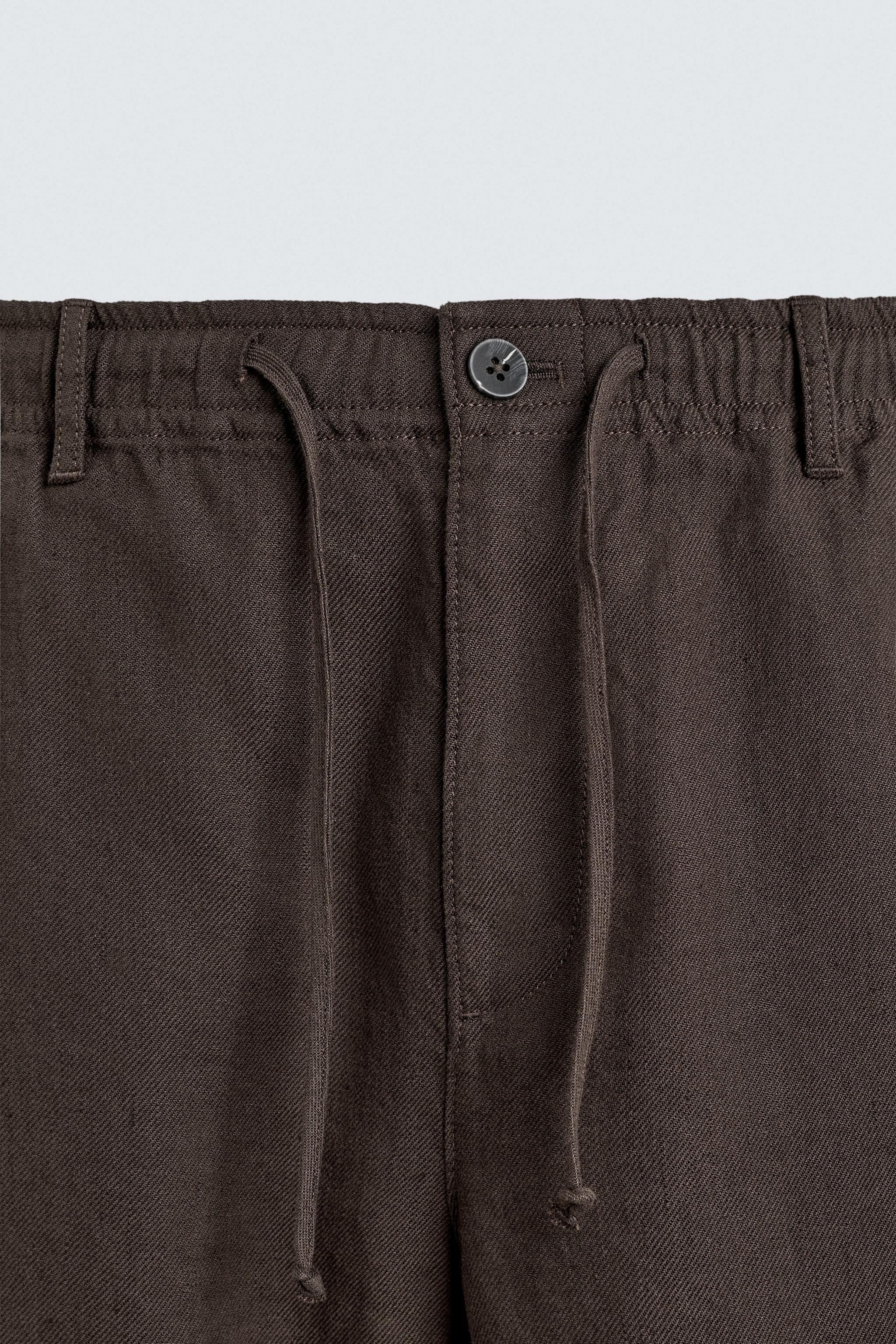 COTTON-LINEN RELAXED FIT PANTS