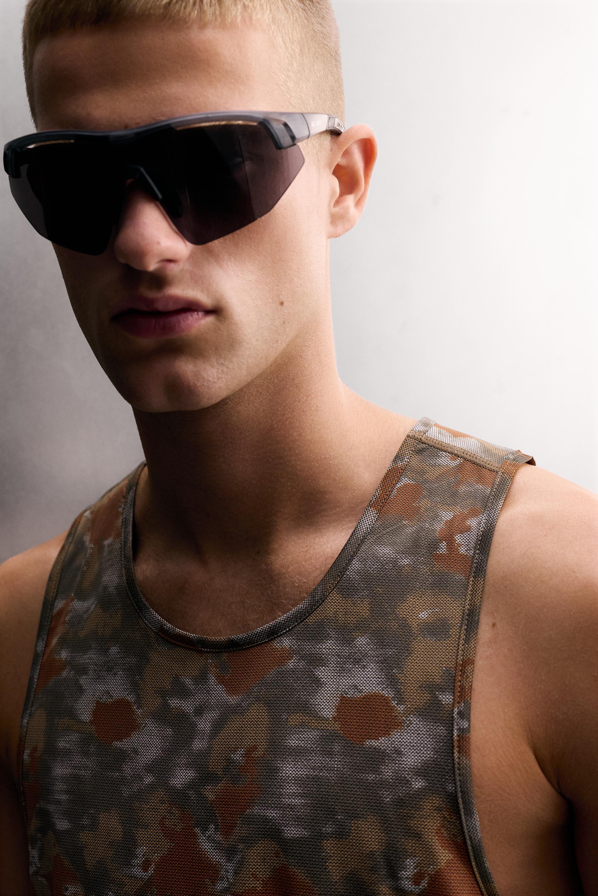 Мужские топы Zara ABSTRACT PRINT RUNNING TANK TOP — фото 5