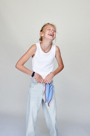 WIDE-LEG JEANS - Light blue by Zara - Image 0
