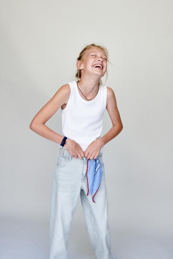 WIDE-LEG JEANS - Light blue by Zara - Image 0