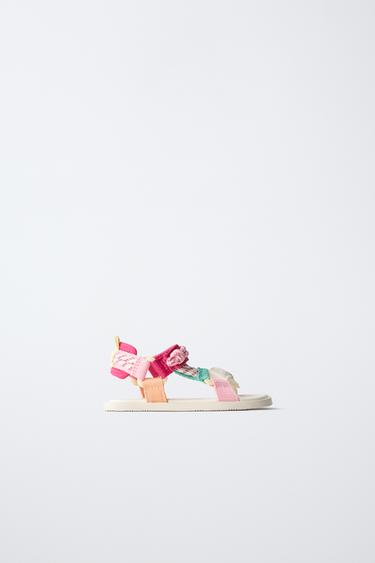 MULTICOLOURED TECHNICAL SANDALS - Pink by Zara