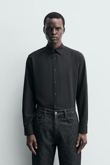 SLIM FIT SHIRT - Black by Zara
