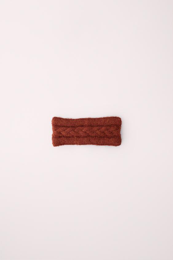 KNIT FLEECE HEADBAND CREATED BY CARAMEL LONDON X ZARA - Russet by Zara - Image 0