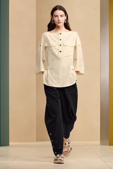 LTHR STDD SNDLS 14 - Ecru White by Zara