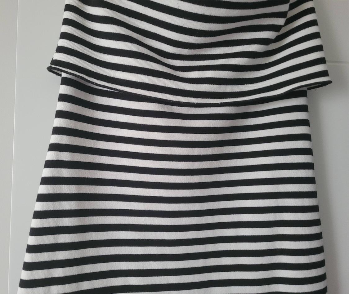STRETCH KNIT STRIPED MIDI DRESS - Image 3
