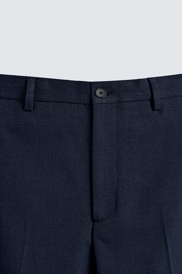 PANTALÓN TRAJE SLIM FIT - Azulón de Zara