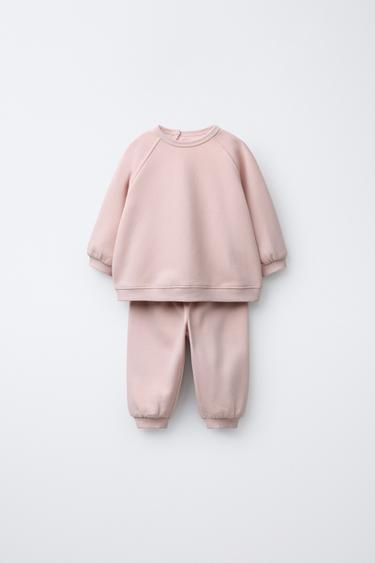 ΣΕΤ ΦΟΥΤΕΡ ΚΑΙ ΒΑΣΙΚΟ ΠΑΝΤΕΛΟΝΙ JOGGER - Ροζ παλ του Zara