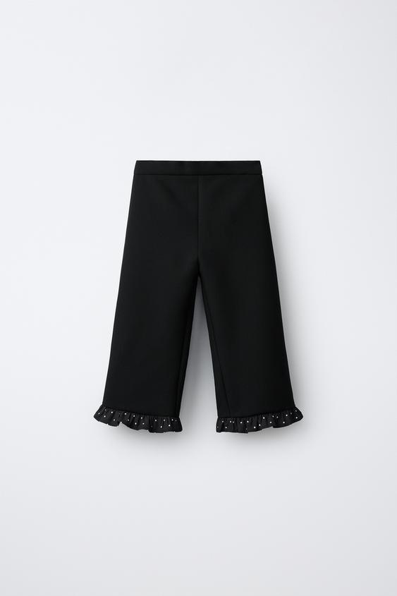 Zara SUKNJA-PANTALONE SA KARNEROM NA RUBU – Crna – Slika 0