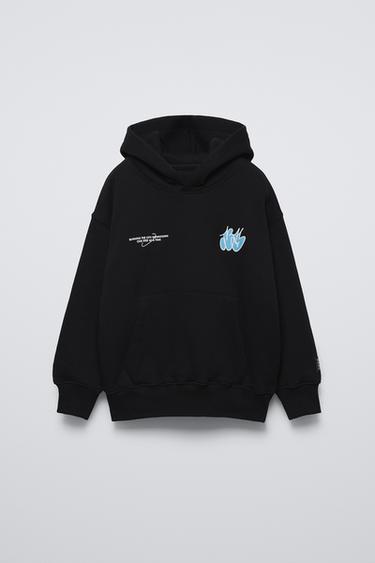 GRAFFITI PRINT HOODIE - Black by Zara - Image 0