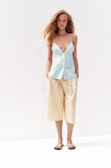 TRIANGLE TOP - Light blue by Zara - Image 0