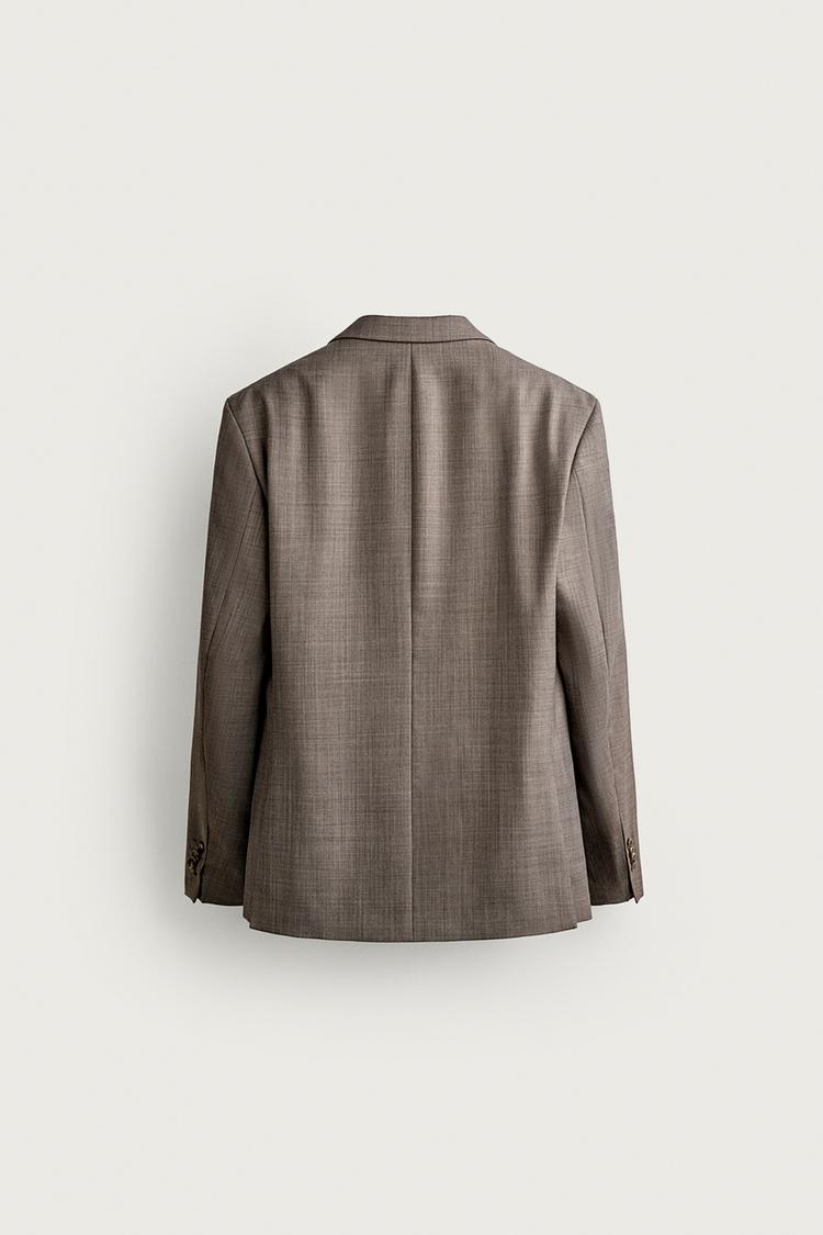Blazer sastre de mezcla de lana con textura 7