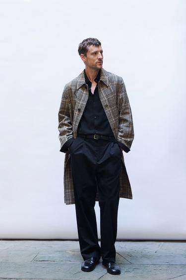 Zara WOOL - LINEN COAT LIMITED EDITION - Brown