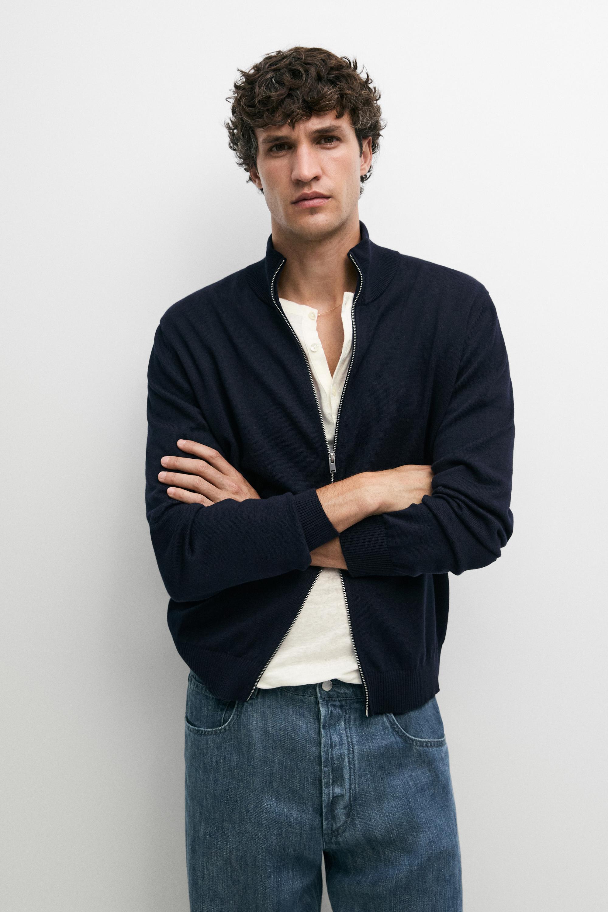 Cardigan en maille 100 % coton