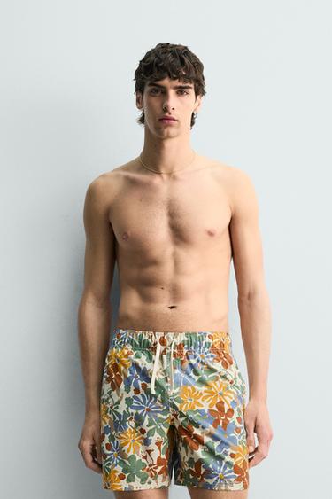 MAILLOT DE BAIN LONG À IMPRIMÉ FLORAL - Multicolore de Zara - Image 1