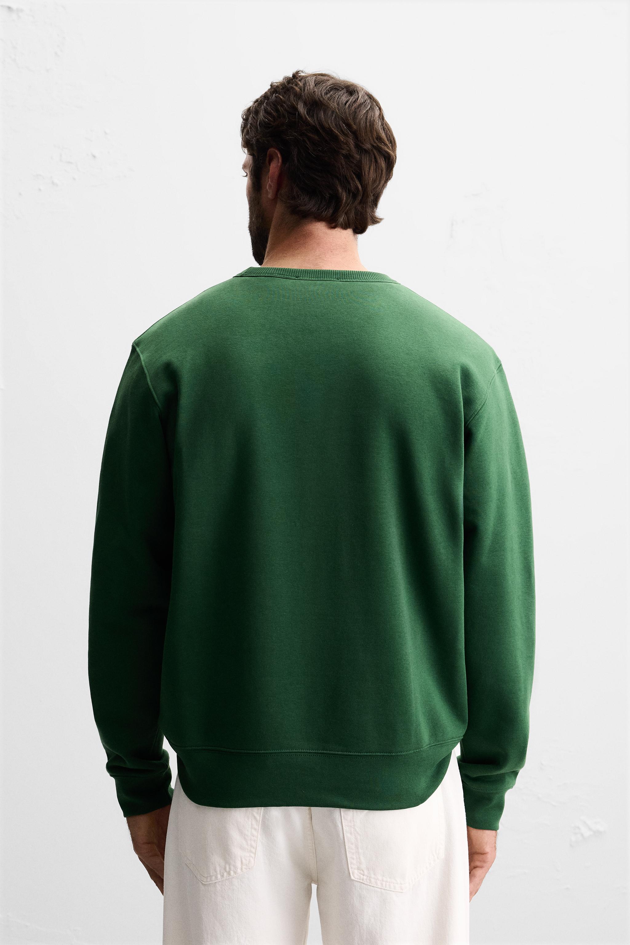 BASIC CREW NECK SWEATSHIRT - Black | ZARA United States
