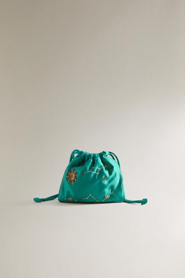 KLEINE TASCHE MIT STICKEREI | MARISA BERENSON - Himmelblau von Zara - Bild 0