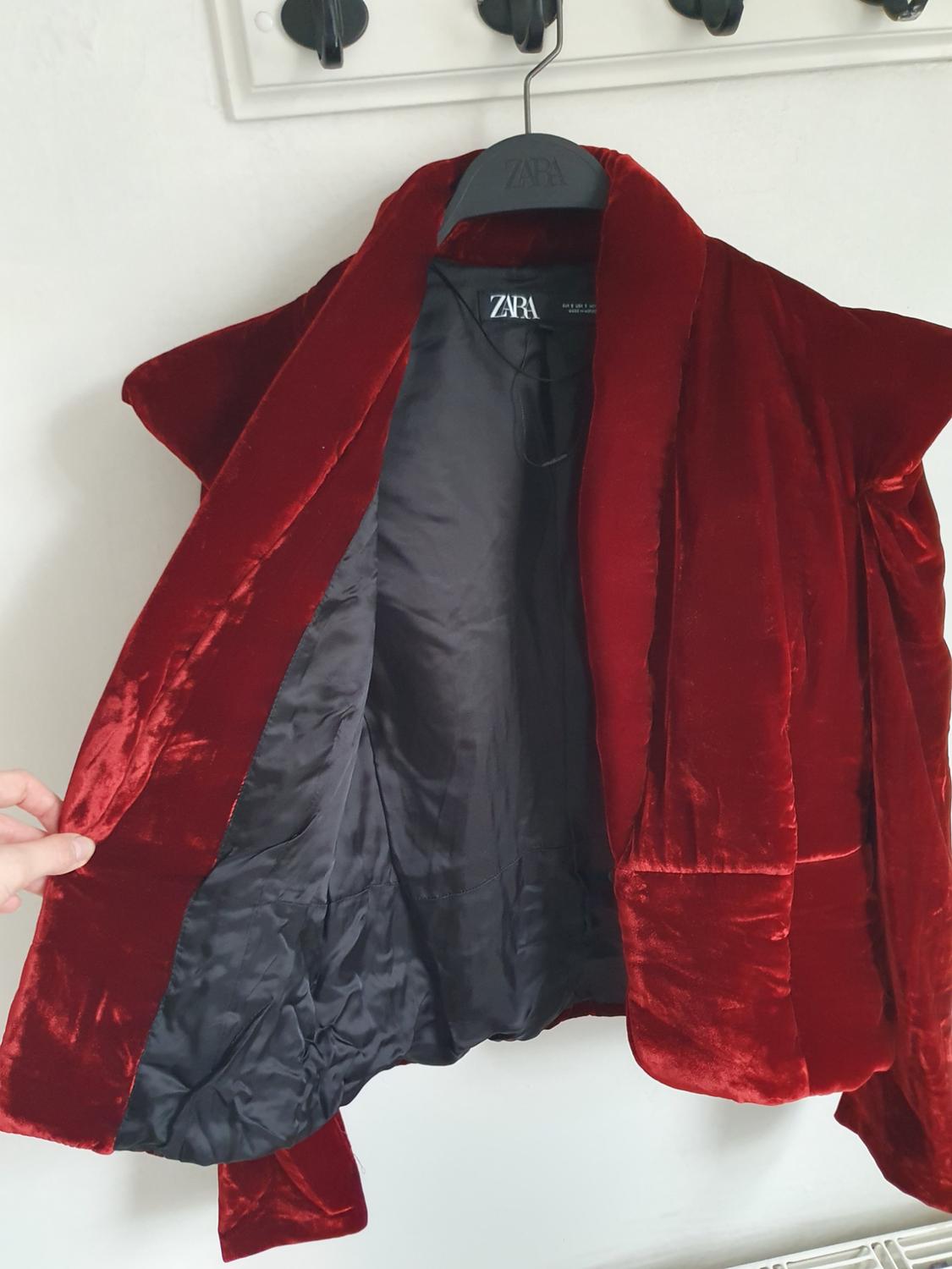 ZW COLLECTION VELVET QUILTED JACKET - Image 7