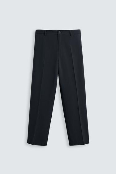 PINSTRIPED SUIT TROUSERS - Navy blue by Zara