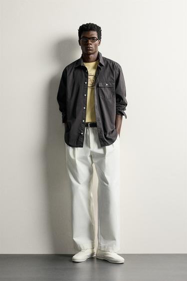 RELAXED-FIT-HEMD MIT TASCHE - Dunkelbraun von Zara - Bild 0