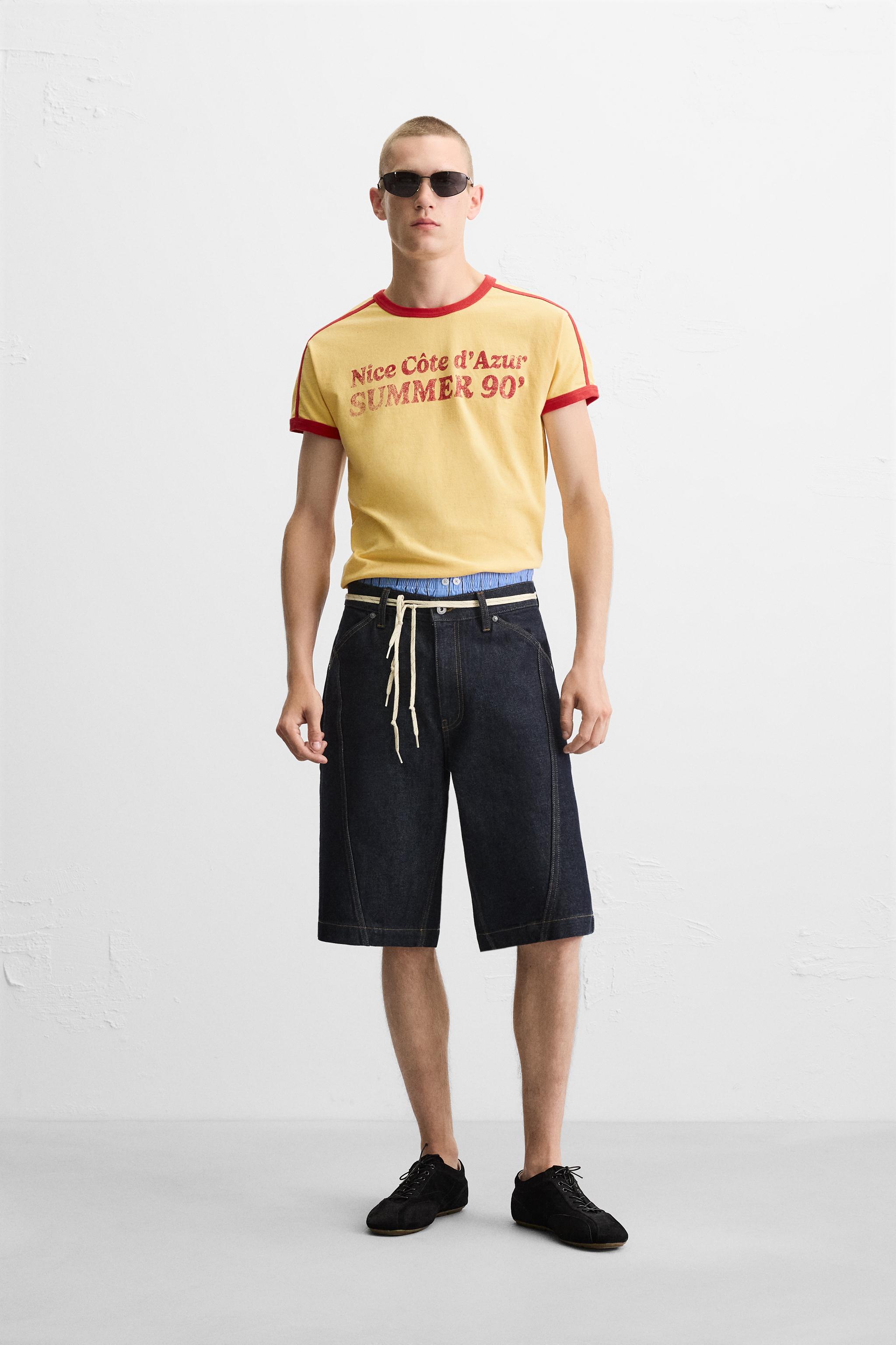 【MassimoDutti】日本未入荷★コントラストリブTシャツ MassimoDutti】日本未入荷☆コントラストリブTシャツ (Massimo