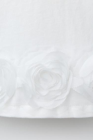 HAUT À DÉCOR FLEURI - Blanc de Zara - Image 3