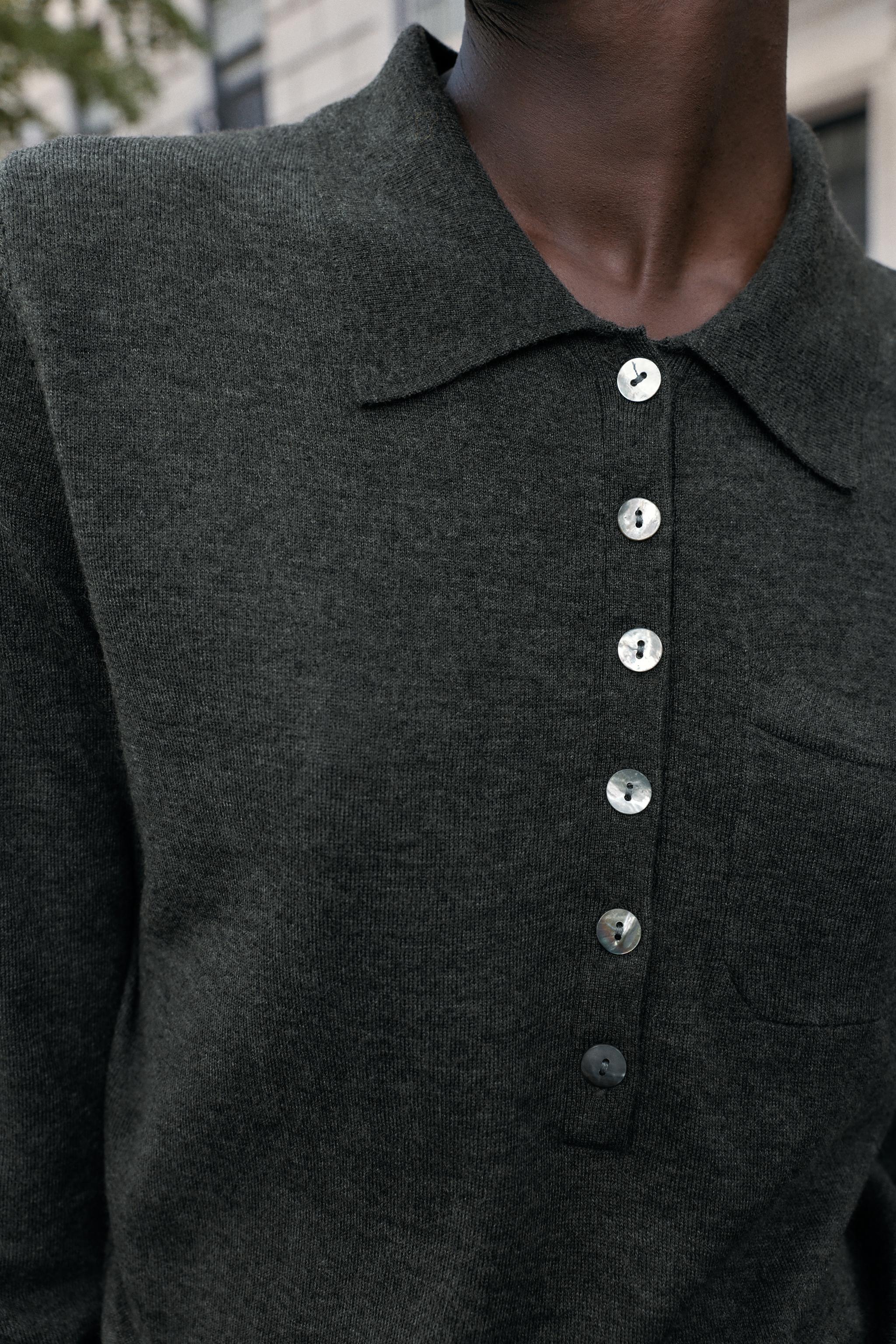 WOOL BLEND POLO SHIRT WITH POCKET