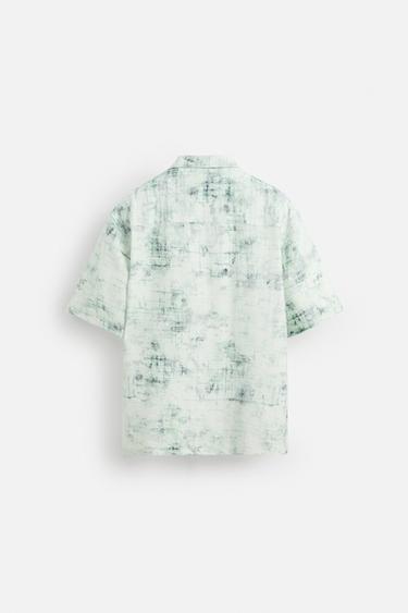 CHEMISE À IMPRIMÉ ABSTRAIT - Verdâtre de Zara - Image 6