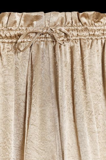 WEITE SATINHOSE ZW COLLECTION - Goldfarben von Zara