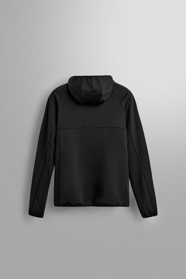 TECHNICAL COMBINED FLEECE HOODIE - Black by Zara