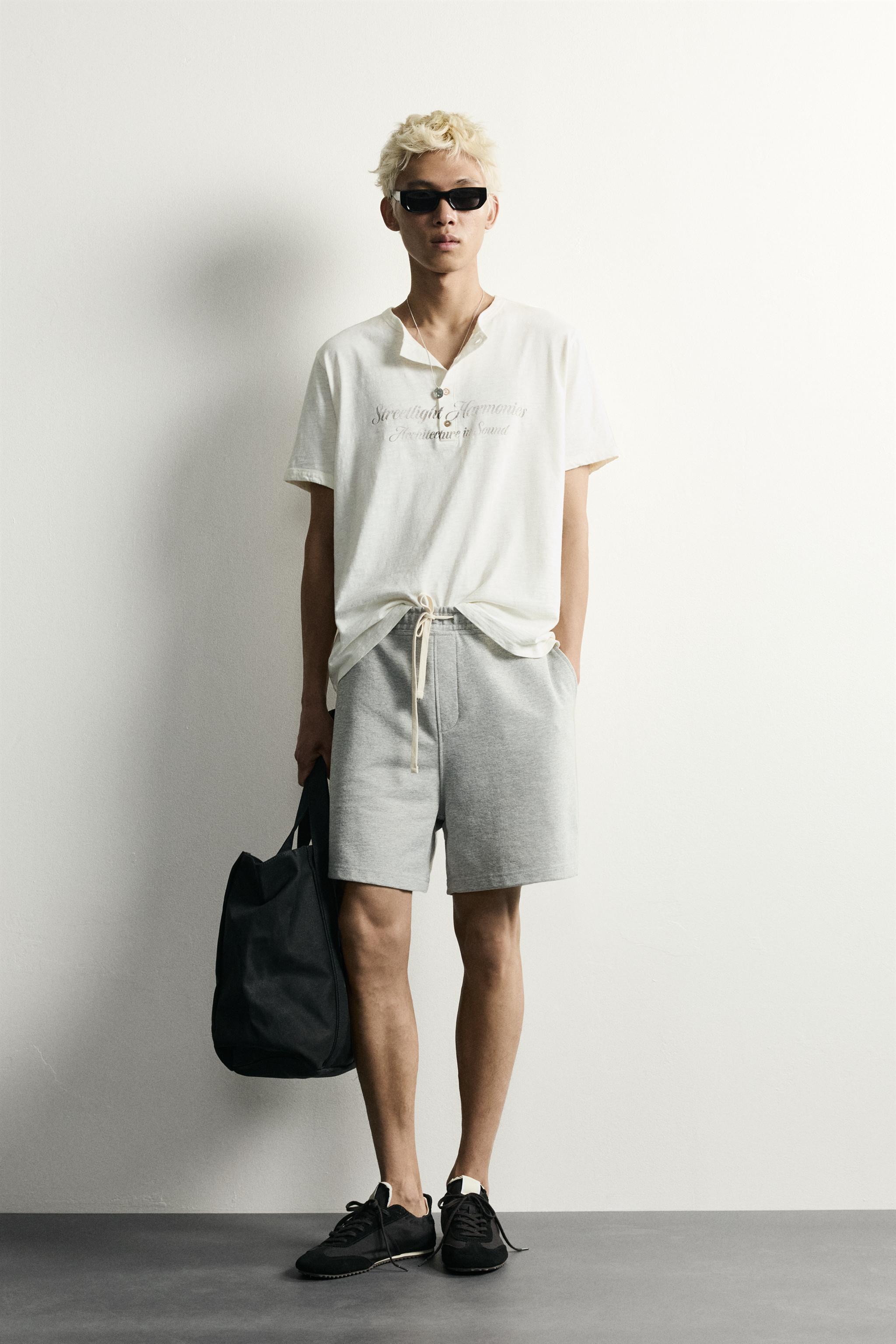 WASHED HENLEY T-SHIRT