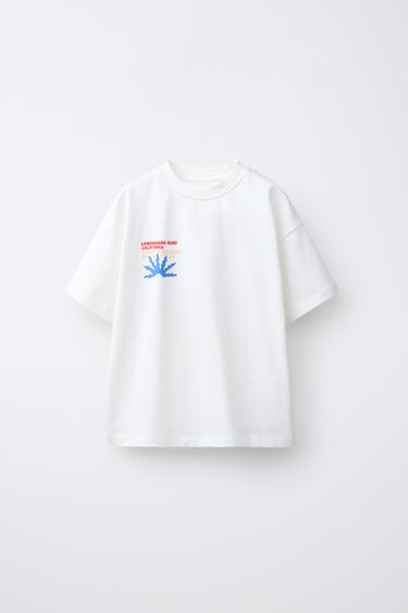 CAMISETA ESTAMPADA SURF - Blanco de Zara - Imagen 0