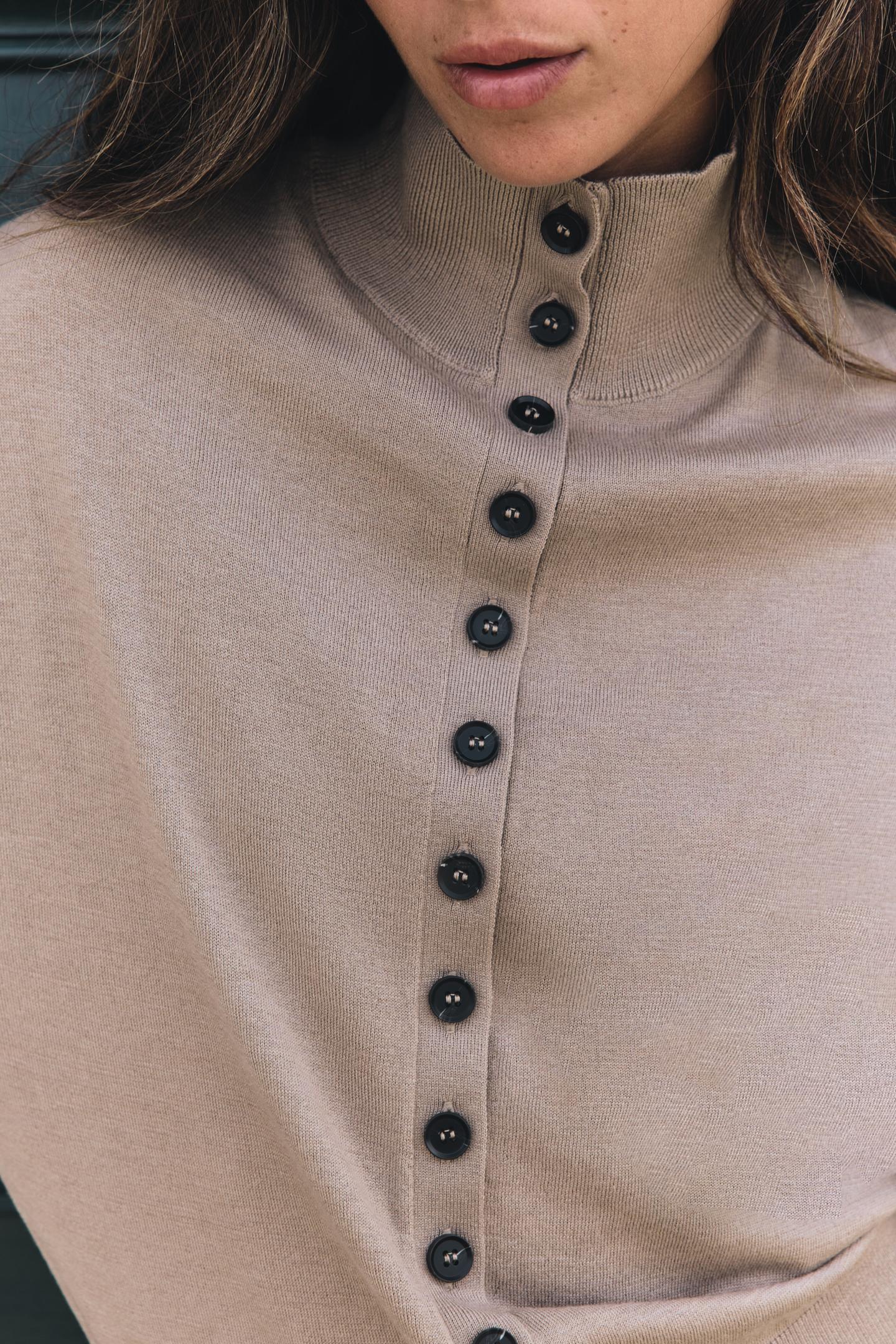 Женское платье Zara Ribbed-Waist Knit MIDI, цвет: Коричневый / Серо-коричневый — фото 2