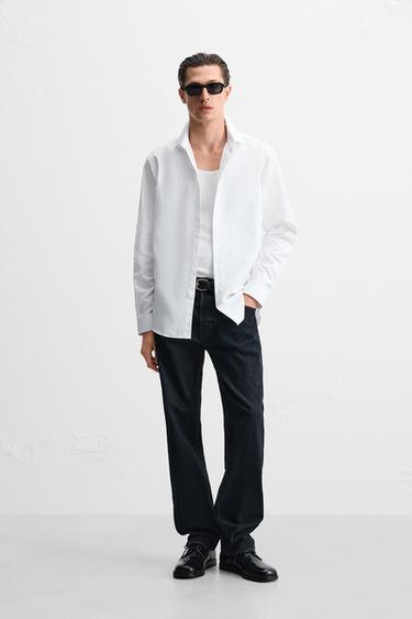 CAMISA ESTRUCTURA - Blanco de Zara - Imagen 0