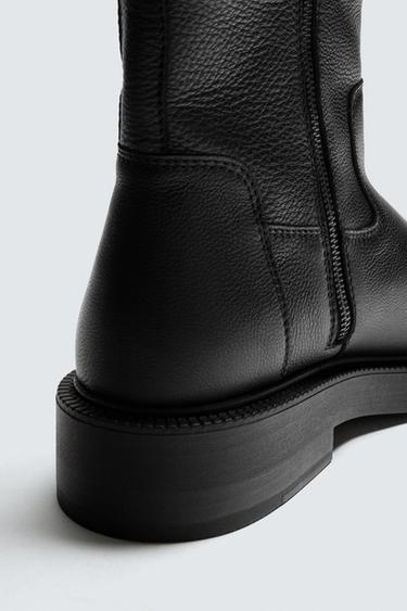 BOTTES EN CUIR À SEMELLES ÉPAISSES ÉDITION LIMITÉE - Noir de Zara - Image 2