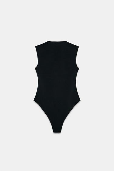 BODY DÉCOLLETÉ CŒUR STRETCH - Noir de Zara - Image 4