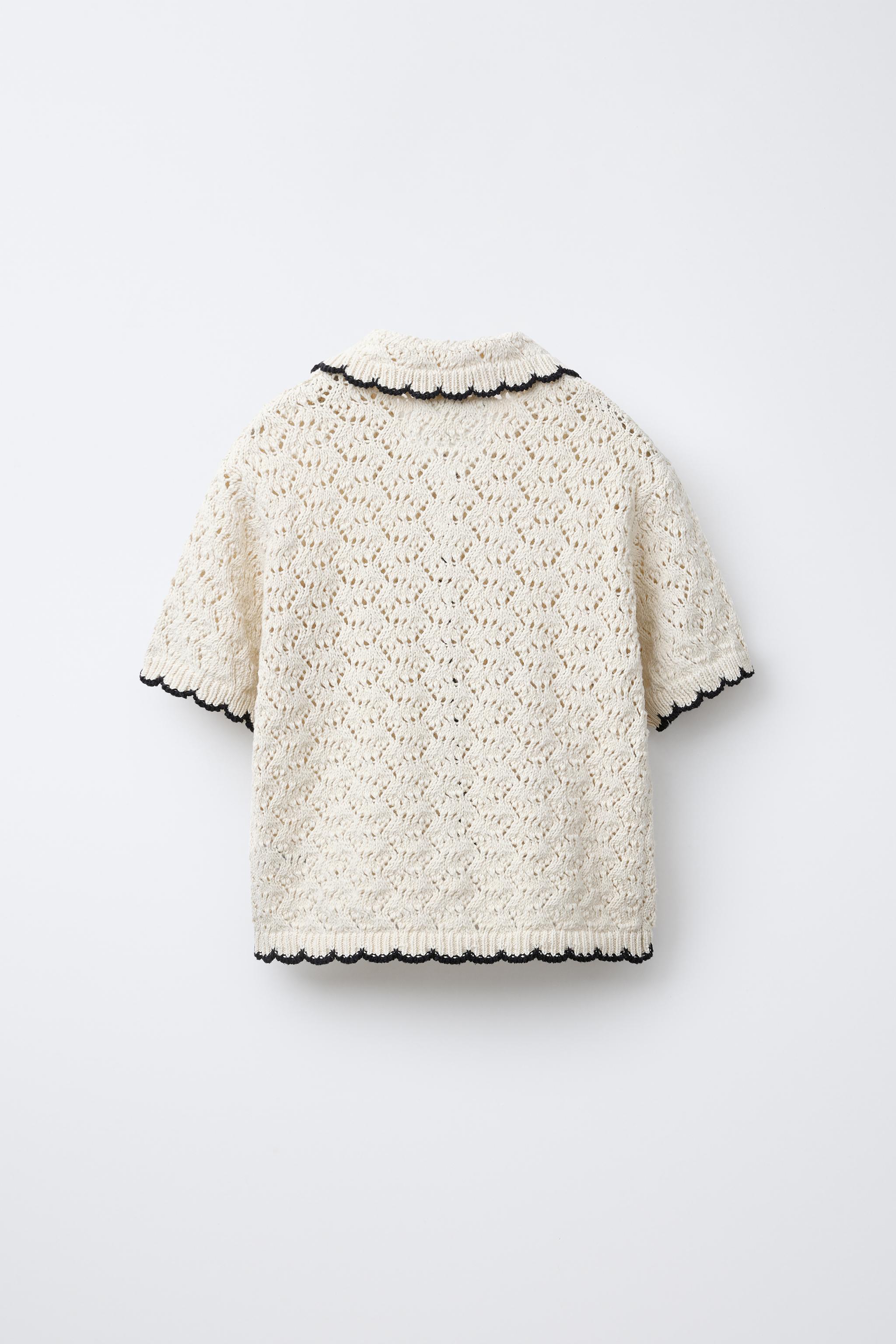 ポロニットTシャツ - エクリュ | ZARA Japan / 日本