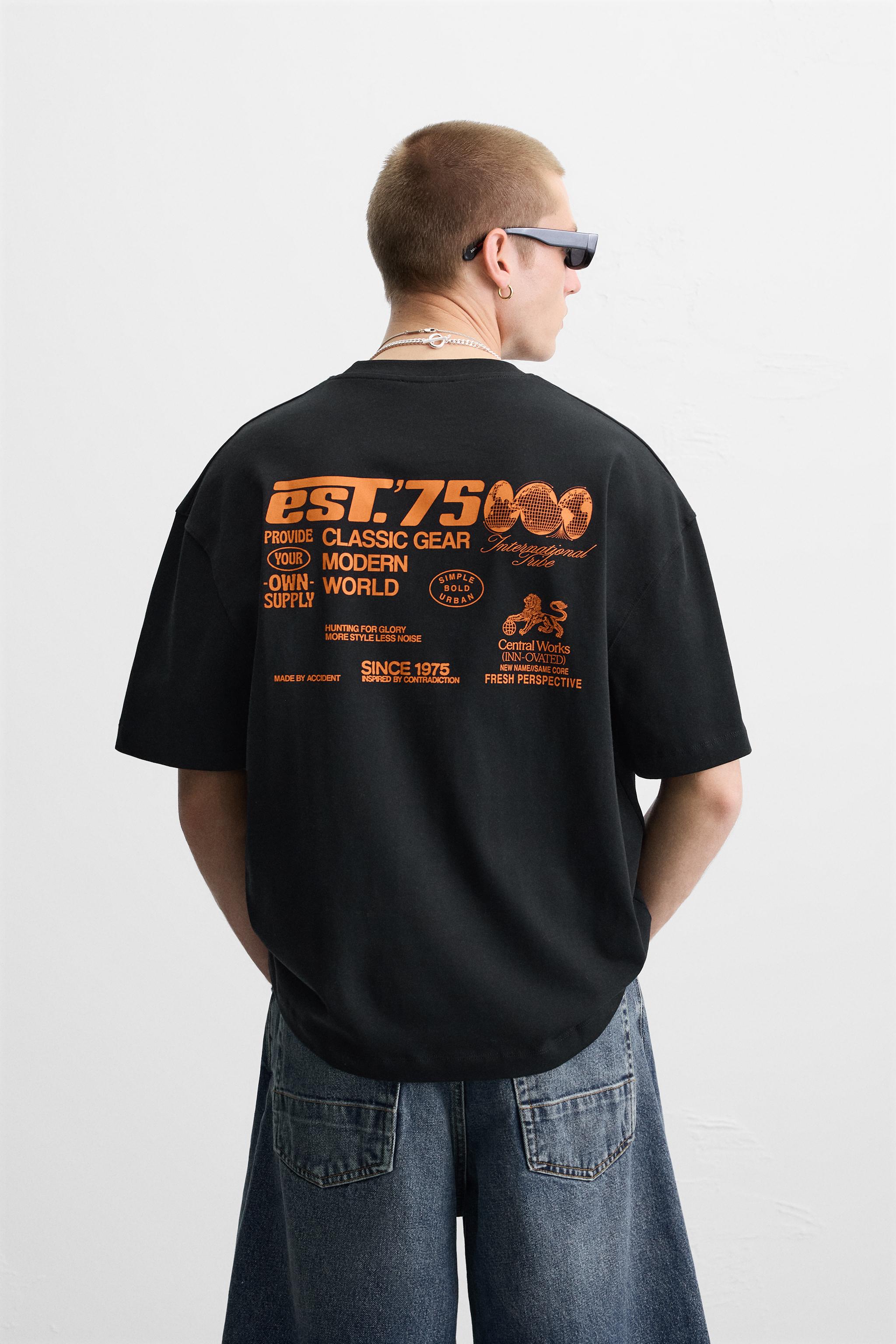 COMBINED PRINT T-SHIRT - Black | ZARA United States