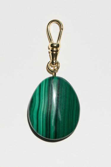 Charm pierre malachite - Vert de Zara