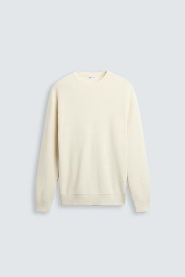 JERSEY BÁSICO PUNTO PERLADO - Crudo de Zara