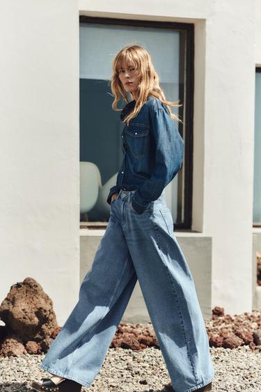 Zara Z1975 DENIM SHIRT - Blue