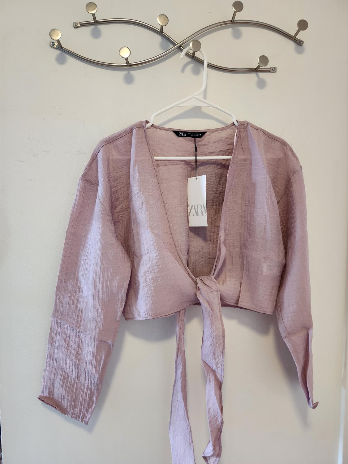 DIRTY MAUVE KNOTTED TEXTURED TOP - Image 2